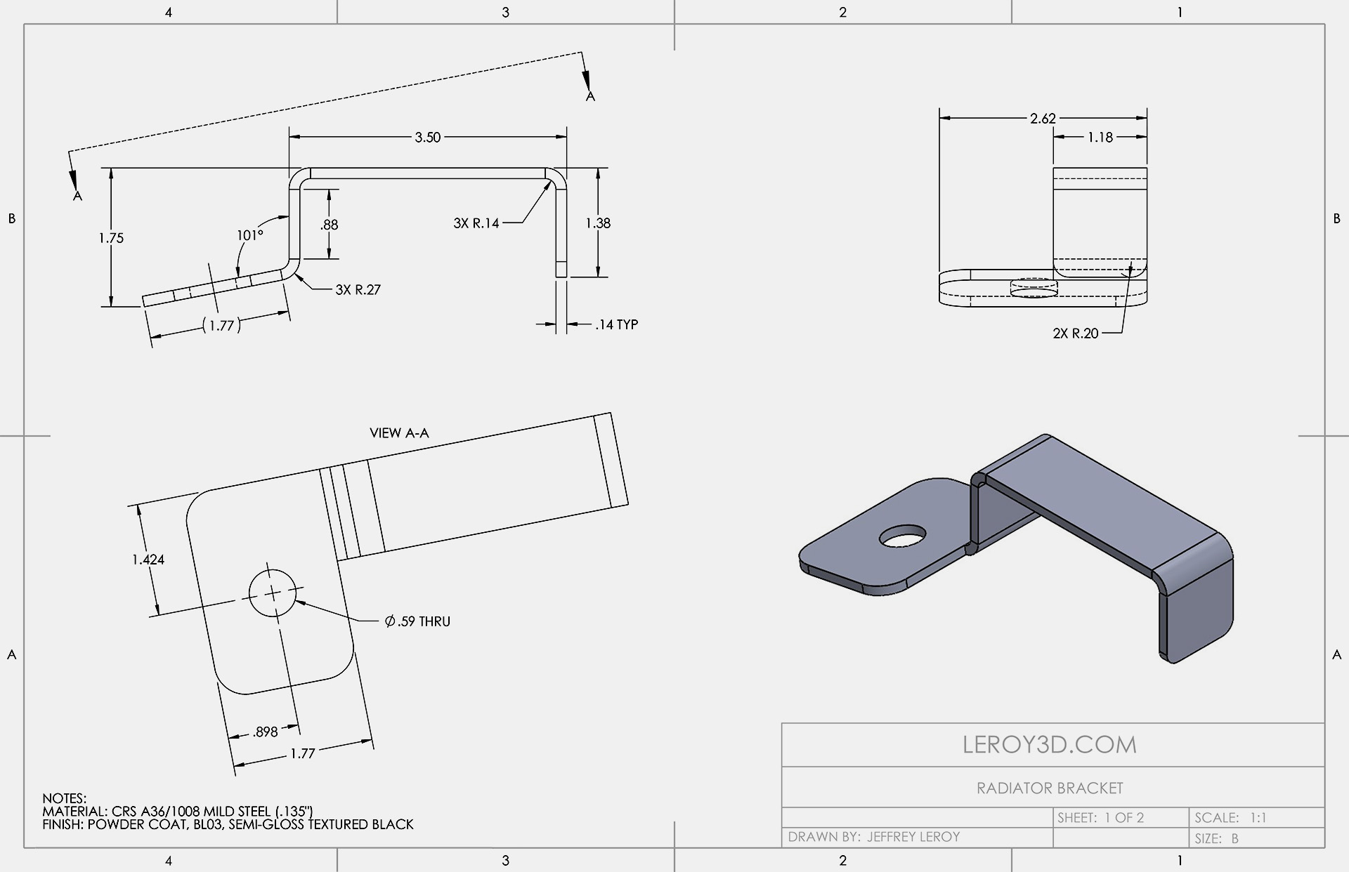 Radiator Bracket 01